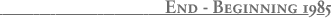 Ende - Anfang